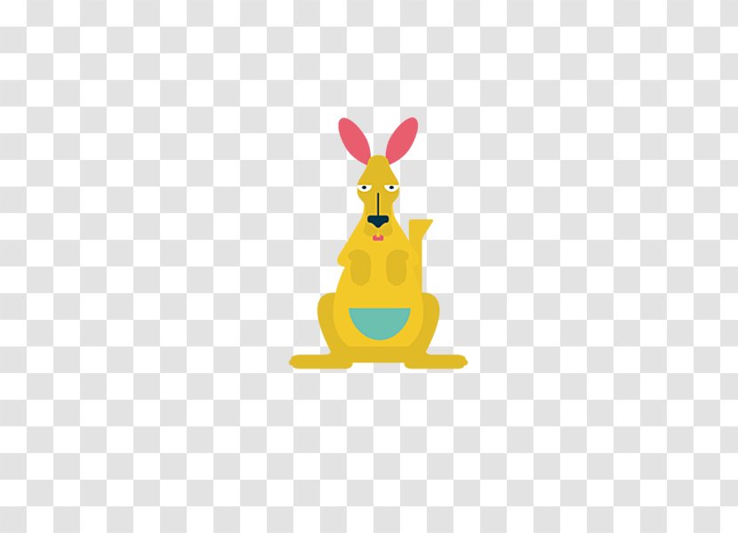 Kangaroo Download Computer File - Rabits And Hares - Painted Yellow Transparent PNG
