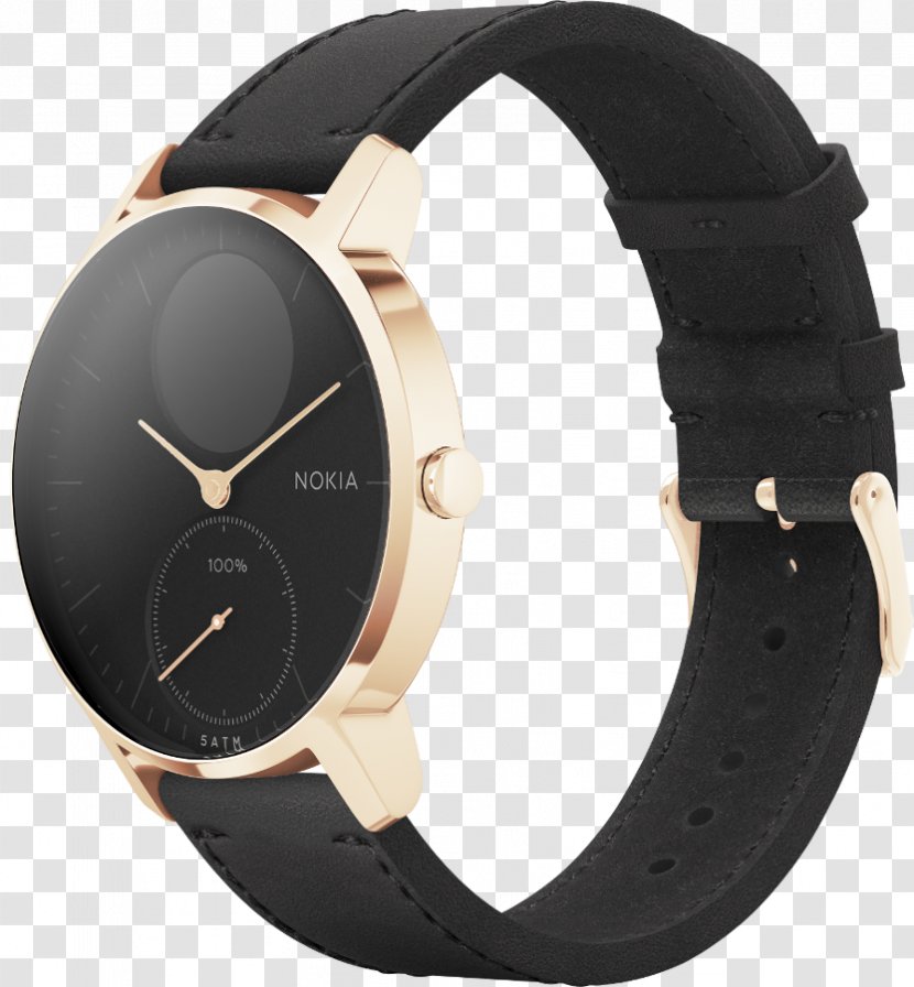 Nokia Steel HR Activity Tracker Smartwatch Leather - Watch Strap Transparent PNG