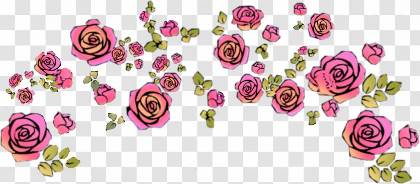 Garden Roses Flower Floral Design Wreath Crown - Cut Flowers Transparent PNG