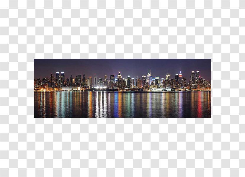 Midtown Manhattan Skyline Weehawken Photography Hudson River - Reflection - Panoramic Painting Transparent PNG