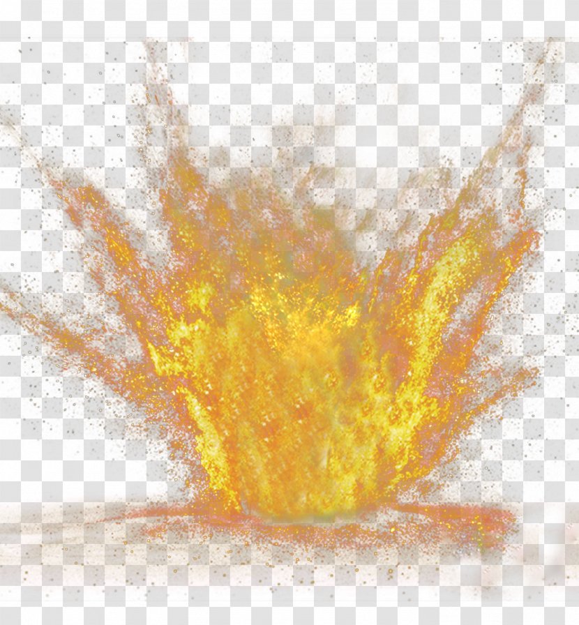 Hand-painted Splash Of Explosives Particles - Yellow - Orange Transparent PNG