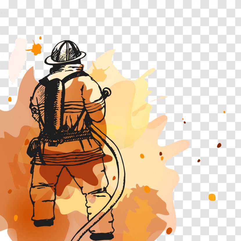 Firefighter Firefighting Fire Department Safety - Volunteer - Firefighters Extinguishing Transparent PNG