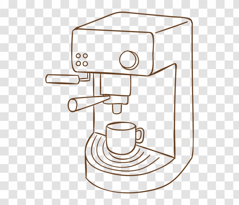 Coffee Cup Cafe Coffeemaker Cappuccino - Machine Transparent PNG