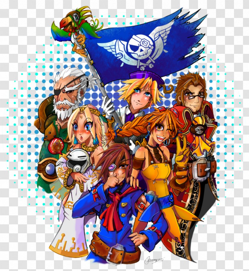 Skies Of Arcadia Legends GameCube Overworks Fan Art - Flower - Fish Face Transparent PNG