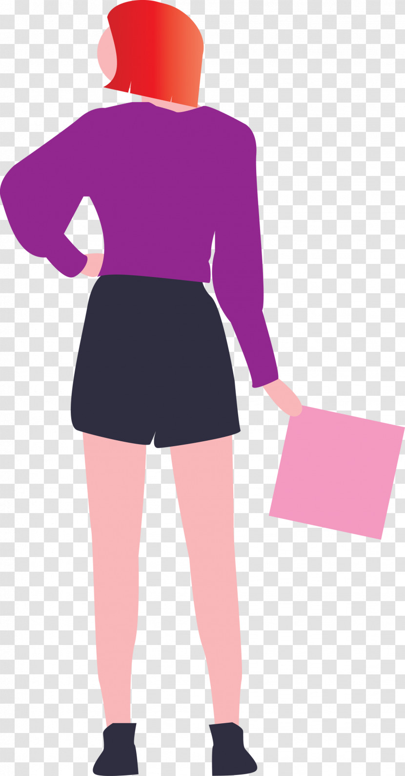 Woman Holding Paper Fashion Lady Transparent PNG