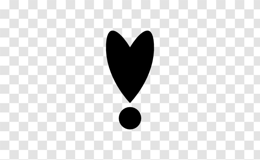 Exclamation Mark Heart Interjection Full Stop - Silhouette - Point Transparent PNG