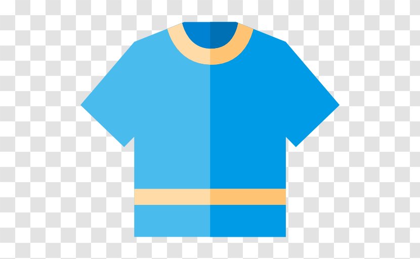 T-shirt Collar Logo Outerwear Neck - Electric Blue Transparent PNG