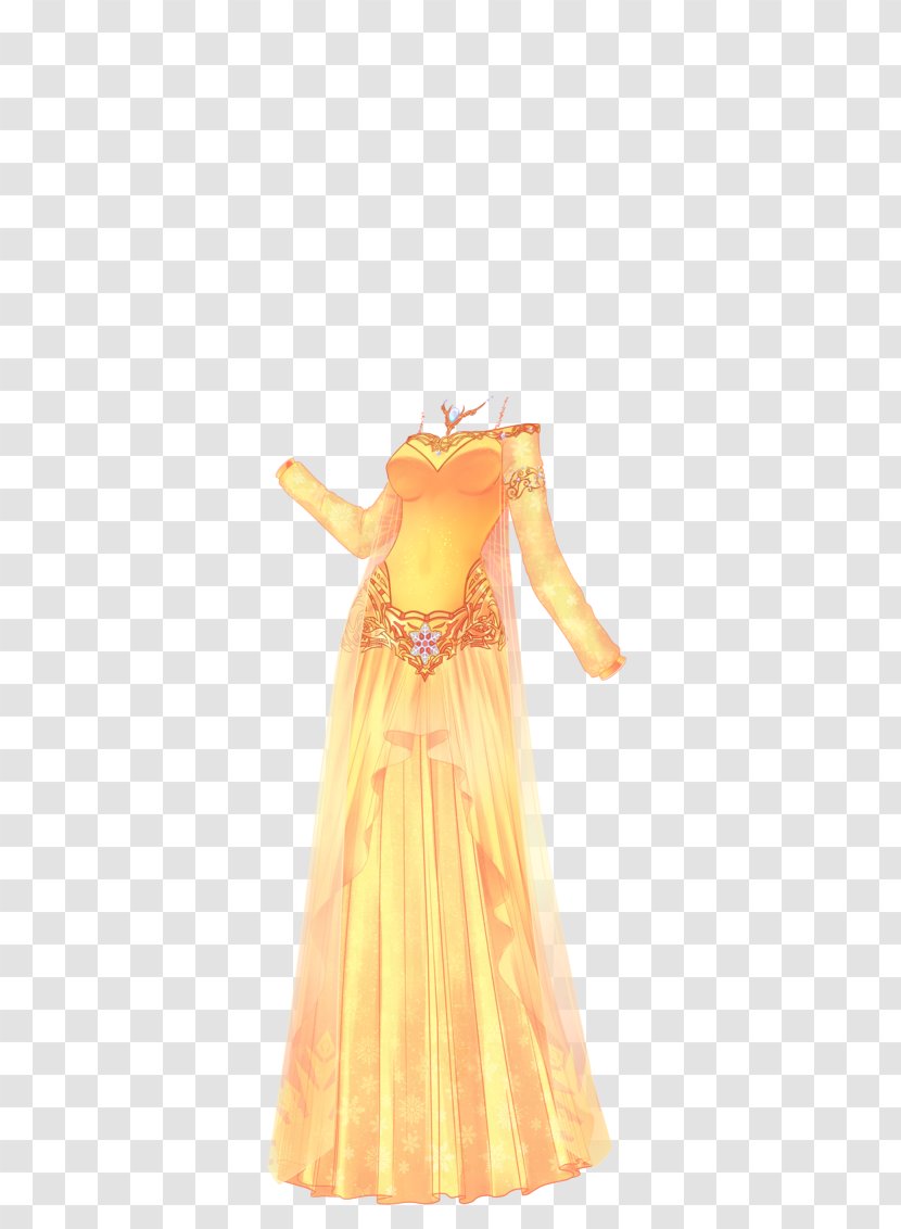 Dress Shoulder Gown Gold Costume - Coin Transparent PNG