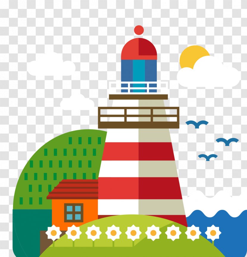 Cartoon Lighthouse - City Transparent PNG