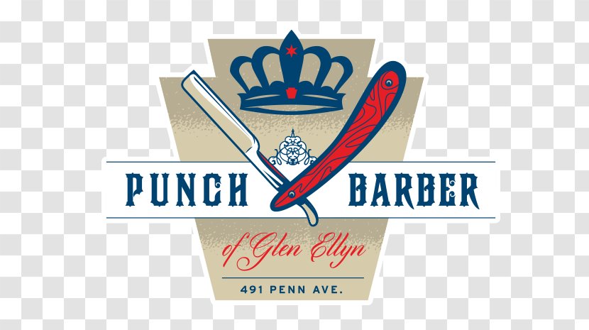 Punch Barber Shop Logo Brand Transparent PNG