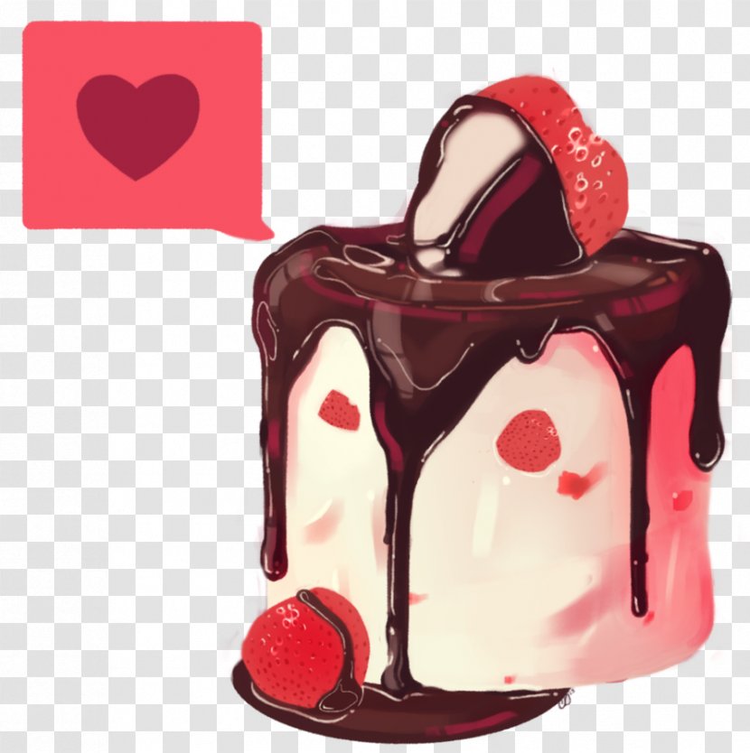 Chocolate Cake Cupcake Dessert - Strawberry Transparent PNG