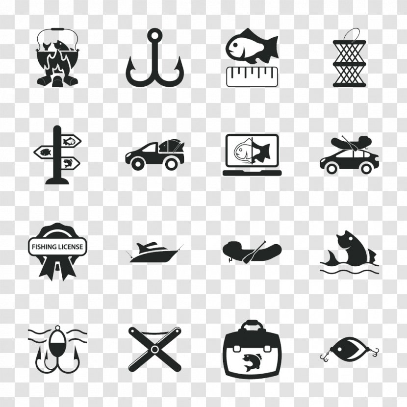 Angling Logo Icon - Symbol - Fishing Design Image Transparent PNG