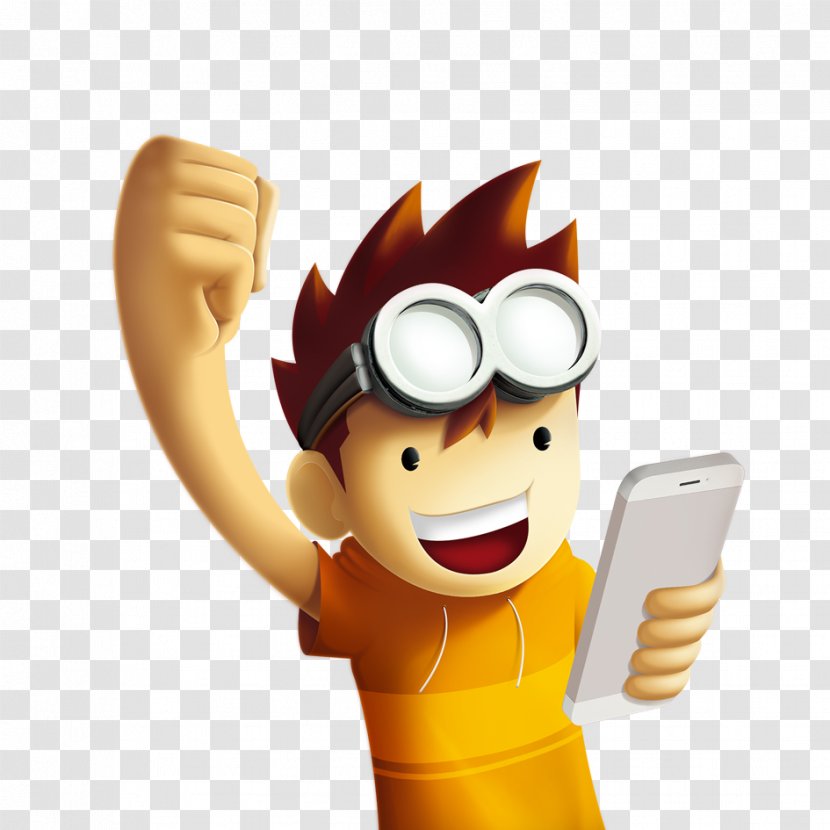 Mobile Phone Google Images Cartoon - Guy Playing Transparent PNG