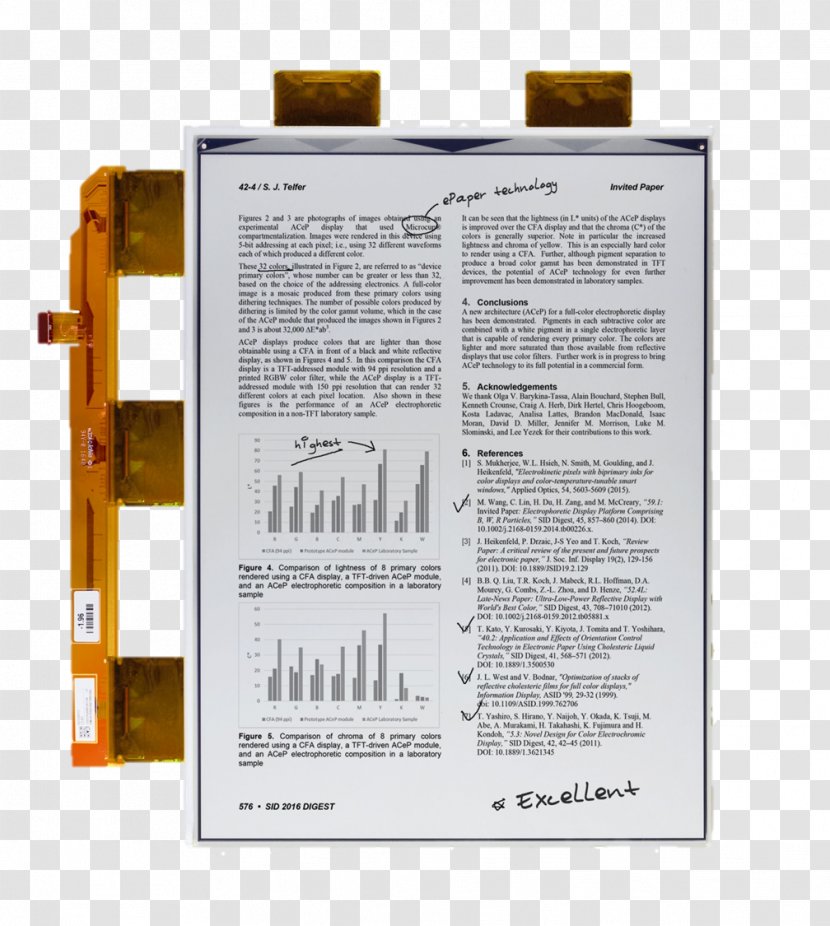 Electronic Paper E Ink Display Device Monochrome - Resolution - Power Transparent PNG