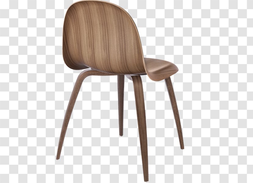 Chair Table Gubi Seat Wood Veneer Transparent PNG