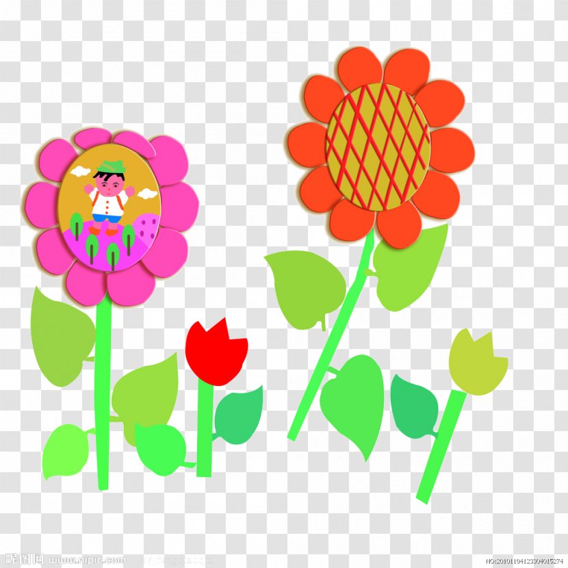 Floral Design Flower Cartoon - Art - Sunflower Plants Transparent PNG