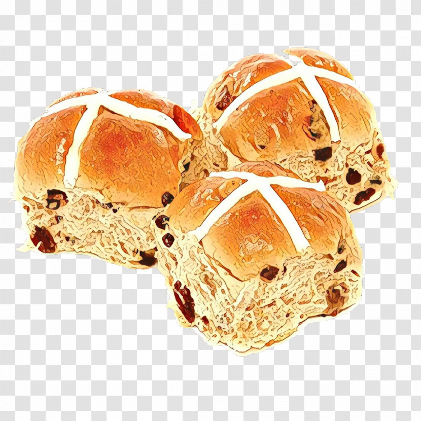Food Bread Hot Cross Bun Bun Sweet Rolls Transparent PNG