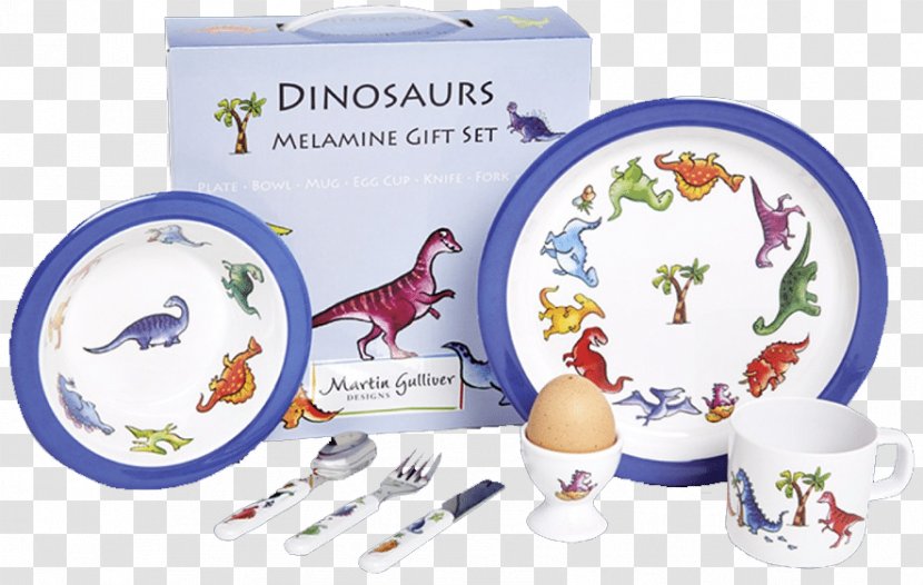 7 Piece Children's Melamine Gift Set -DINOSAURS - Frame - CUPCAKE FAIRY Martin Gulliver Spotty Dotty 4 Cutlery TablewareMelamine Dish Sets Transparent PNG