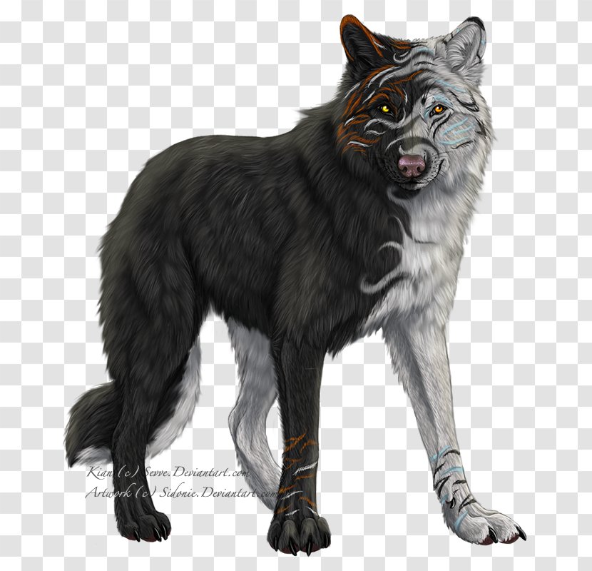 Arctic Wolf Black German Shepherd Werewolf Art - Furry Transparent PNG
