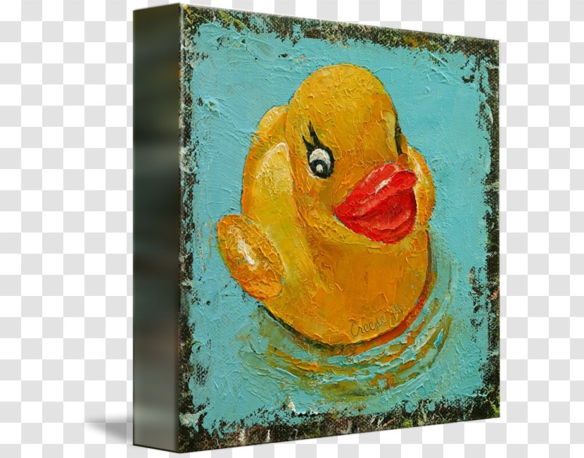 Duck Painting Acrylic Paint Canvas Print - Printmaking Transparent PNG