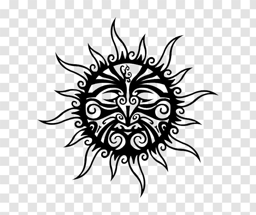 Yin And Yang Drawing Tattoo Black White Mehndi - Sun TATTOO Transparent PNG