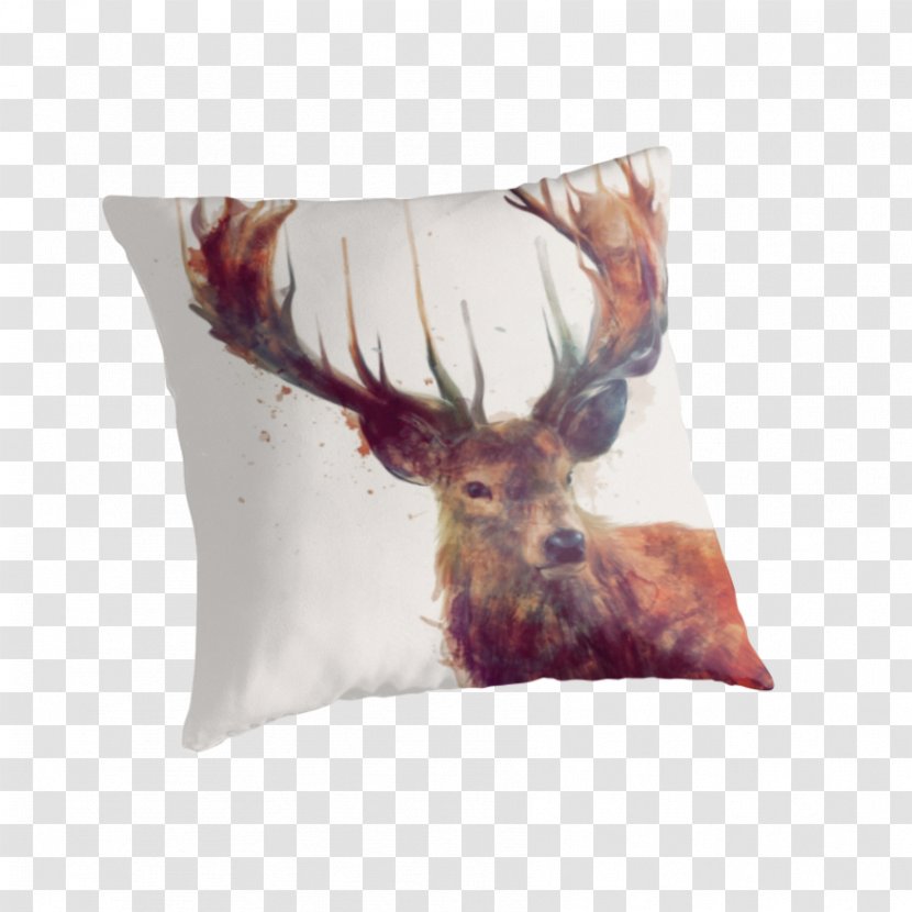 Throw Pillows Cushion Linen Decorative Arts - Red Deer Transparent PNG