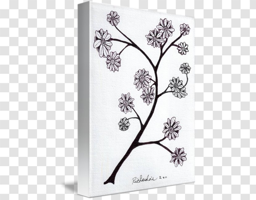 Paper Canvas Art Inkstick - Rectangle - Ink Flowers Transparent PNG