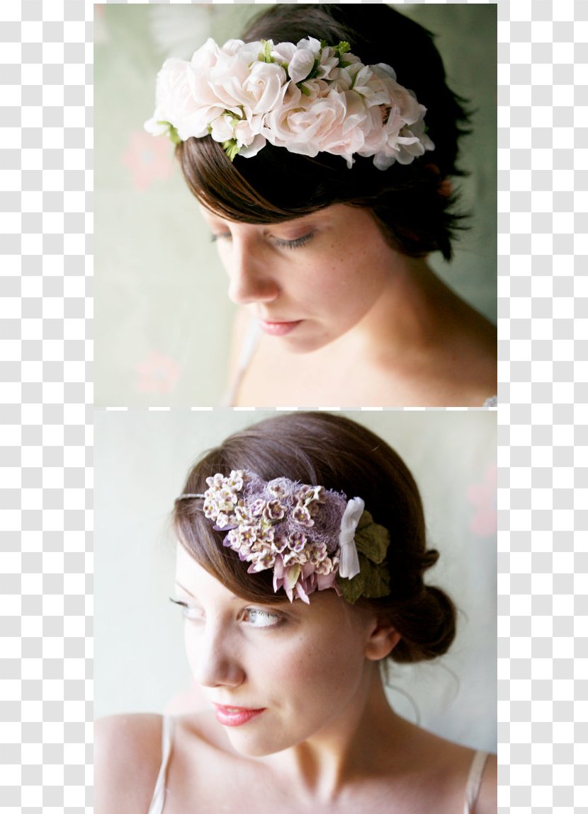 Tiara Floral Design Headband Crown Cut Flowers - Veil Transparent PNG