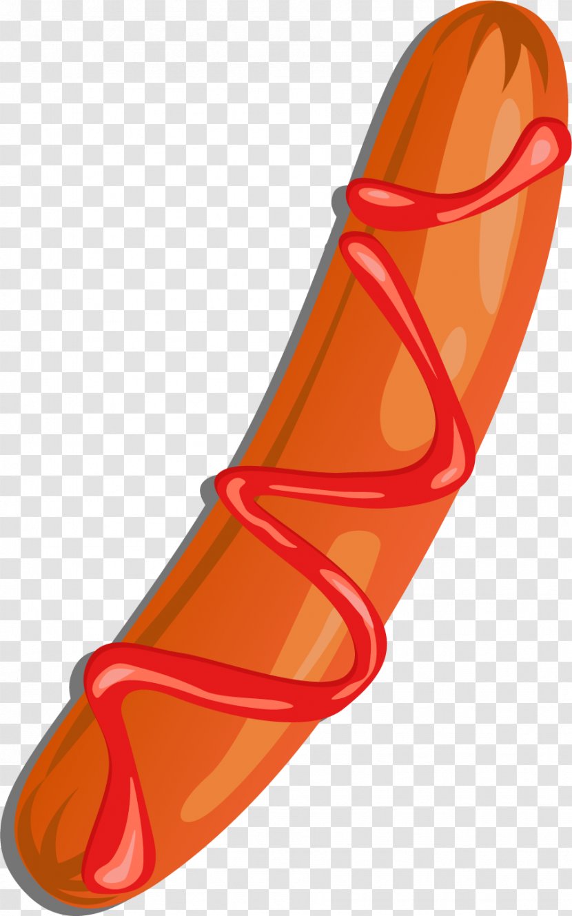Hot Dog Sausage Ketchup - Cartoon Red Transparent PNG