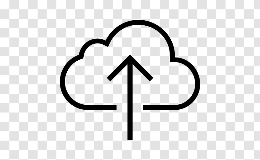 Upload Cloud Storage - Black And White - Label Transparent PNG