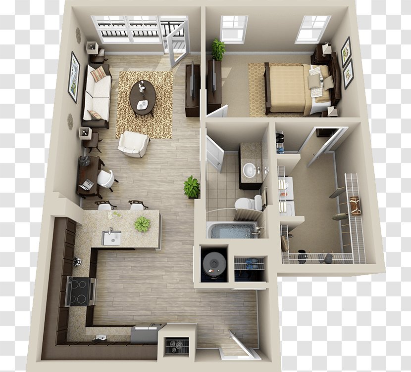 3D Floor Plan House - Bedroom - 3d Transparent PNG