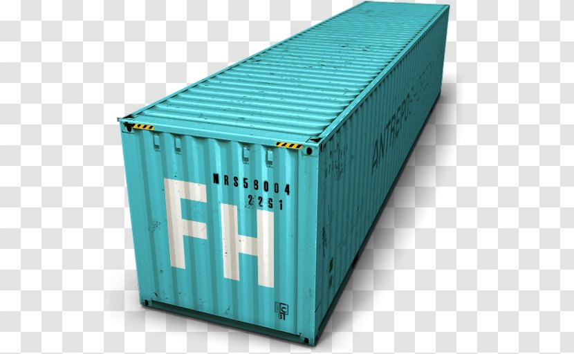 Intermodal Container Cargo - Warehouse - Blue Icon Transparent PNG