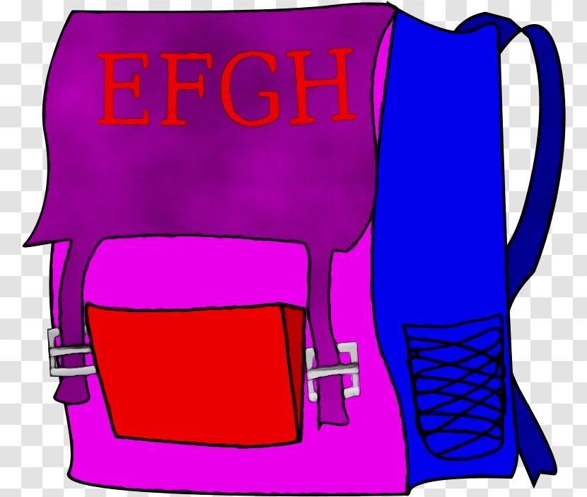 School Bag Cartoon - Backpack - Messenger Magenta Transparent PNG