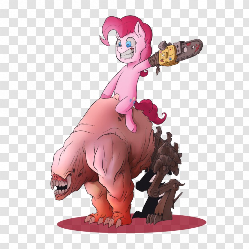 Pinkie Pie Pony Art Doom 3 - Demon - Chainsaw Transparent PNG