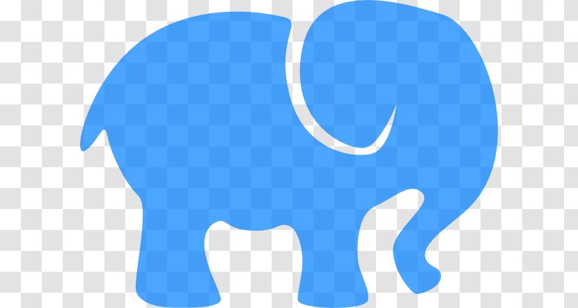 Silhouette Asian Elephant Clip Art - Blue Cliparts Transparent PNG