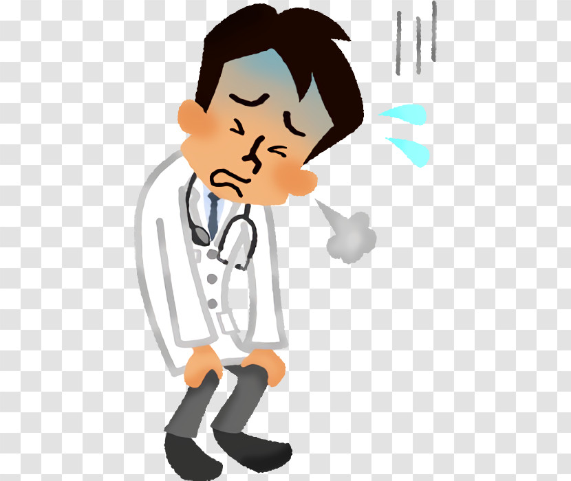 Cartoon Pleased Gesture Style Transparent PNG