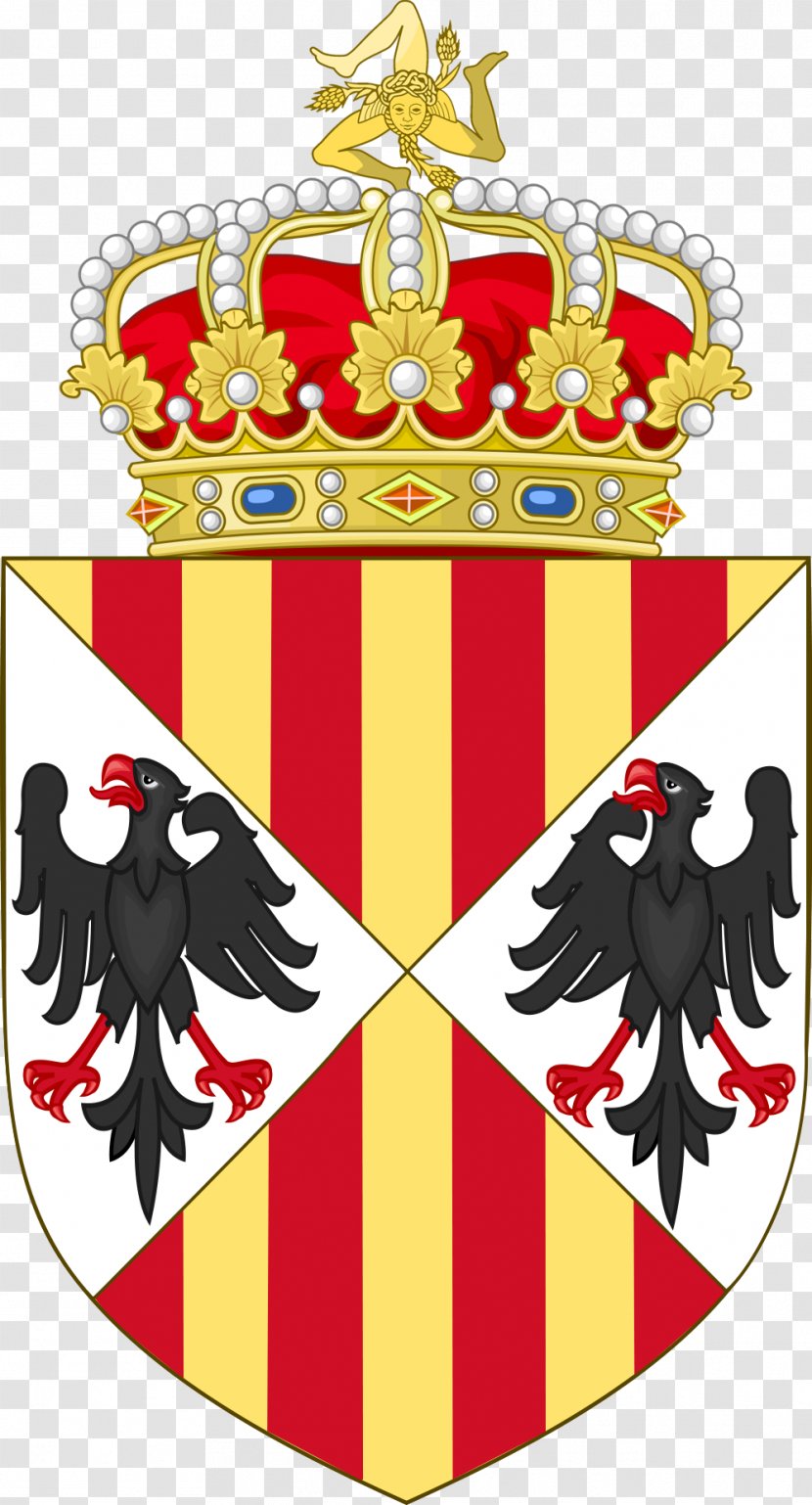 Kingdom Of Sicily Crown Aragon Naples - Coat Arms Transparent PNG