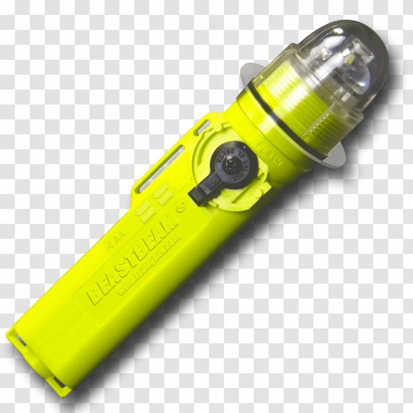 Traffic Light Yellow Flashlight - Lens Transparent PNG