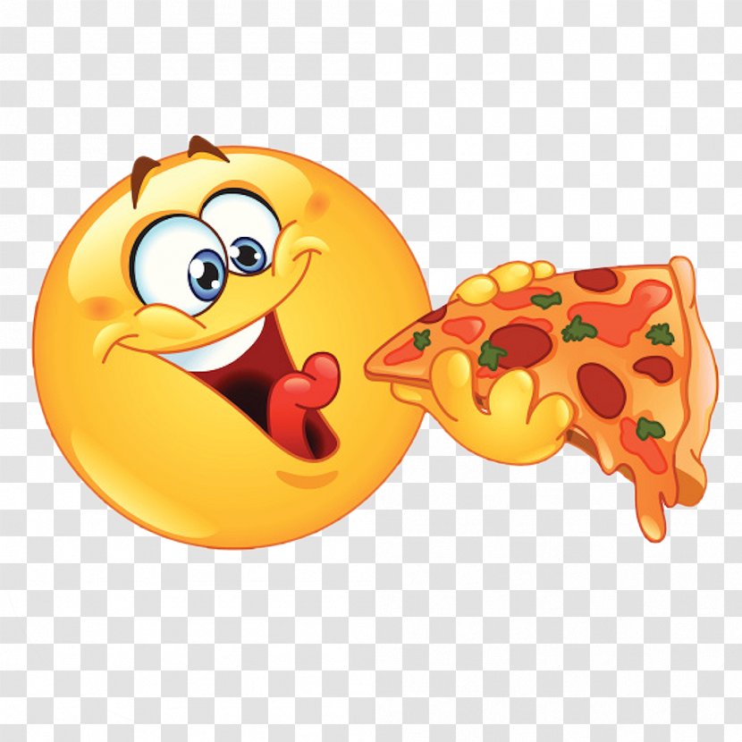 Pizza Smiley Emoticon Emoji Food - Takeout Transparent PNG