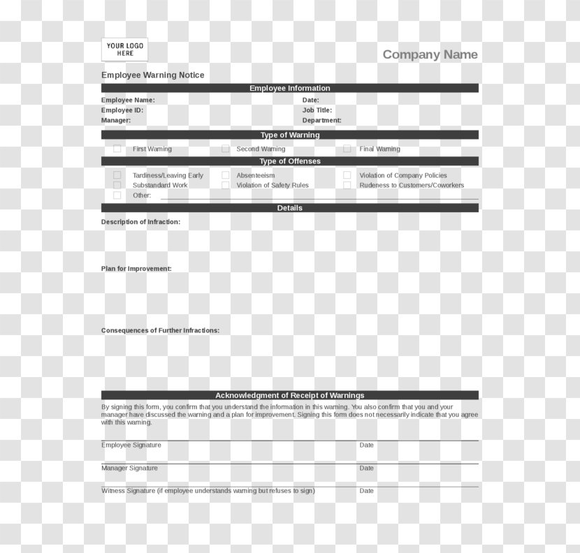Form Template Document PDF Microsoft Excel - Employees Work Card Transparent PNG