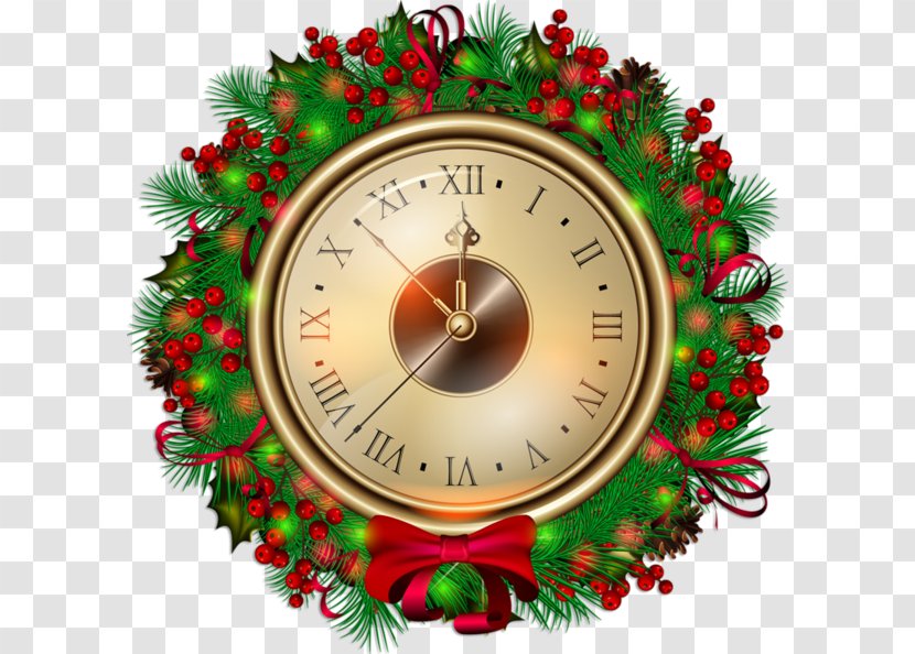 Clip Art Vector Graphics Image Christmas Day - Event - New Year Clock Transparent PNG