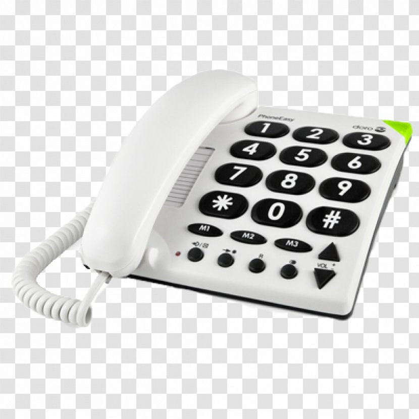 Doro PhoneEasy 530X Push-button Telephone 311c Home & Business Phones - Pushbutton - Fixe Transparent PNG