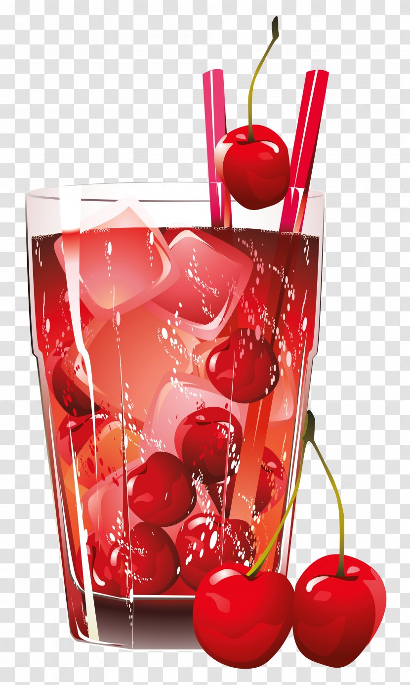 Juice Cocktail Brandy Clip Art - Glass Of Cherry Clipart Transparent PNG