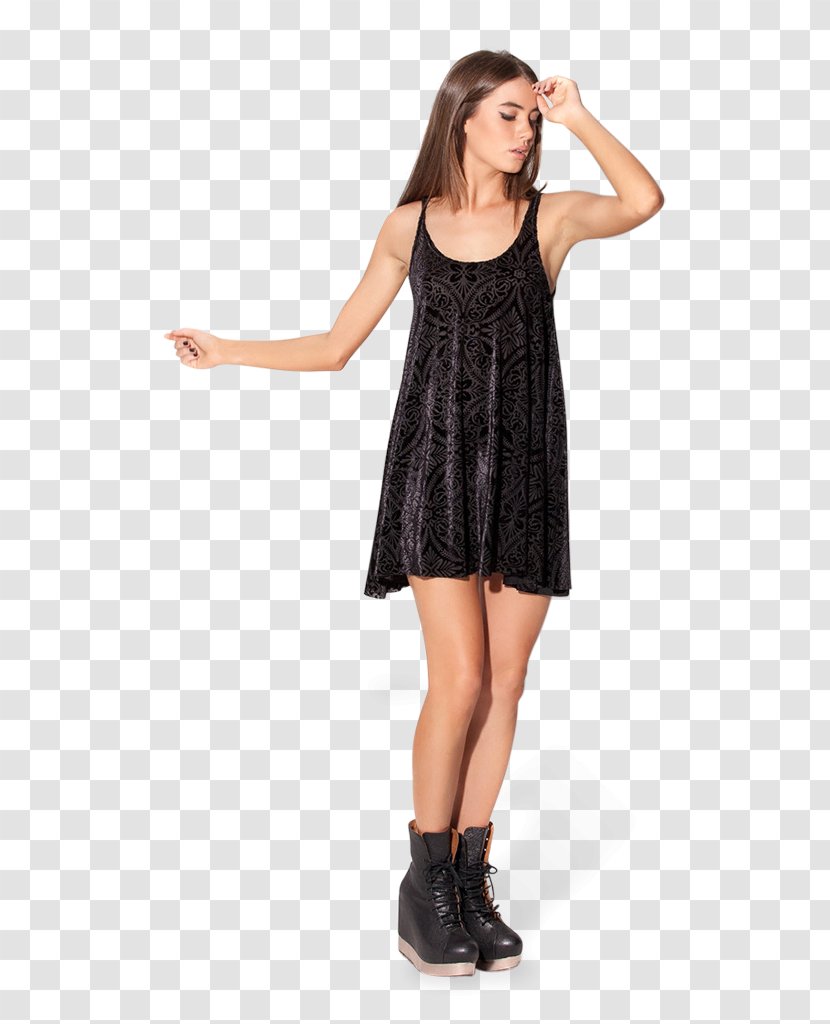 Little Black Dress Clothing Fashion Velvet - Silhouette - Baby Frock Transparent PNG