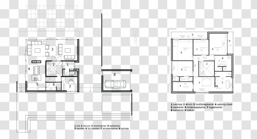 Floor Plan Furniture Line - The Modern Huizhou Architecture Transparent PNG