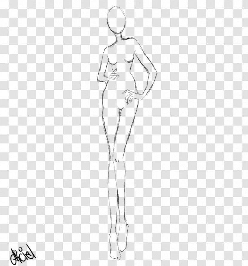 Croquis Figure Drawing Line Art Sketch - Watercolor - Fashion Sketching Transparent PNG