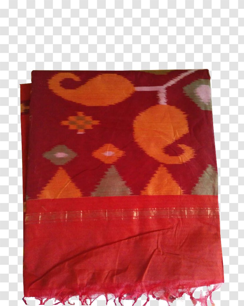 Bhoodan Pochampally Silk Sari Saree Designer - Peach Transparent PNG