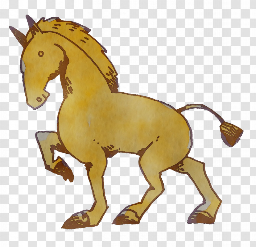 Mustang Stallion Character Animal Figurine Cartoon Transparent PNG