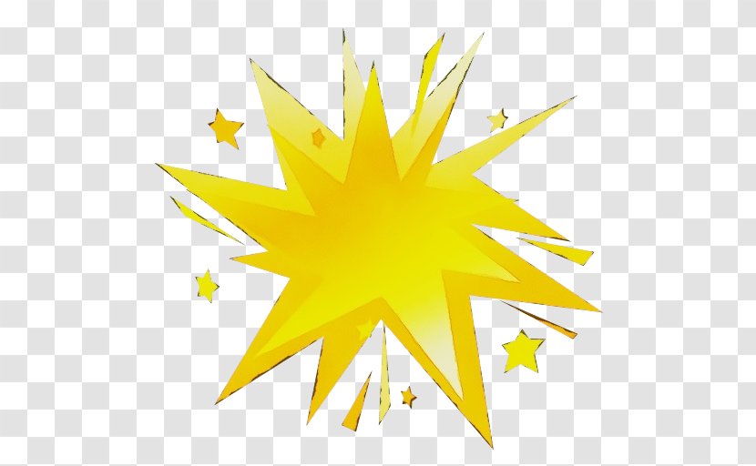 Yellow Star Plant - Wet Ink Transparent PNG