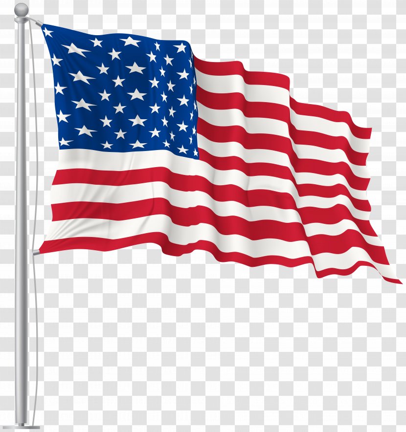 Flag Of The United States Clip Art - Wavin - Usa Transparent PNG